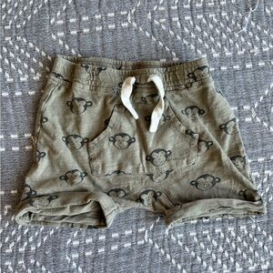 Rylee + Cru Monkey Print Kids Shorts - Brown